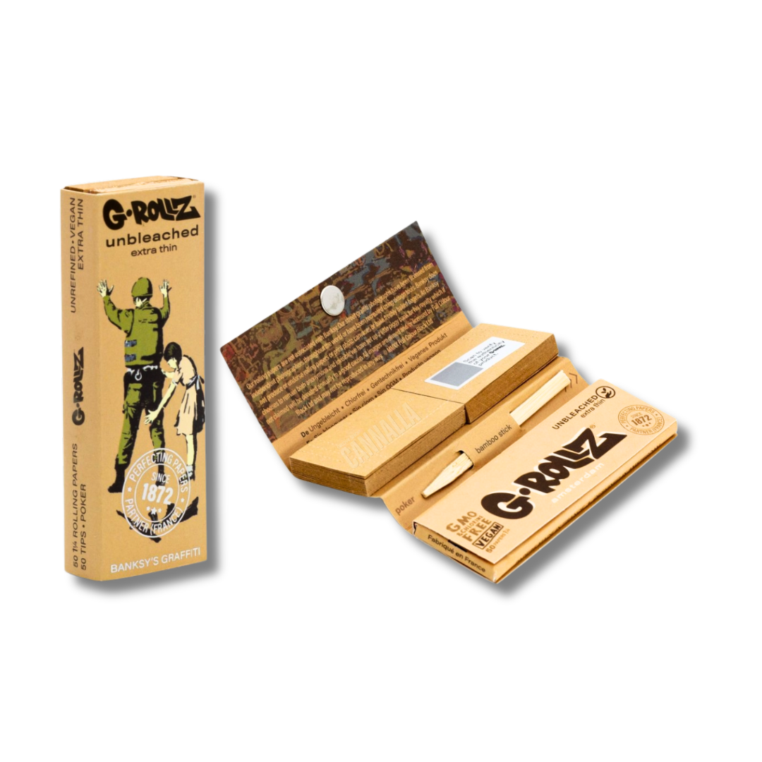 G·ROLLZ PAPEL 1¼ + TIPS + POKER "BANKSY'S GRAFFITI"