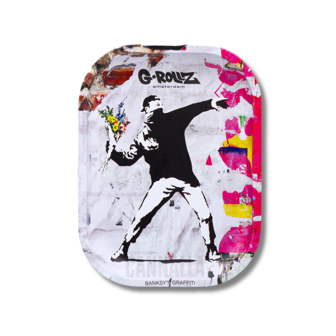 G·ROLLZ BANDEJA BANKSY'S GRAFFITI "FLOWER THROWER"
