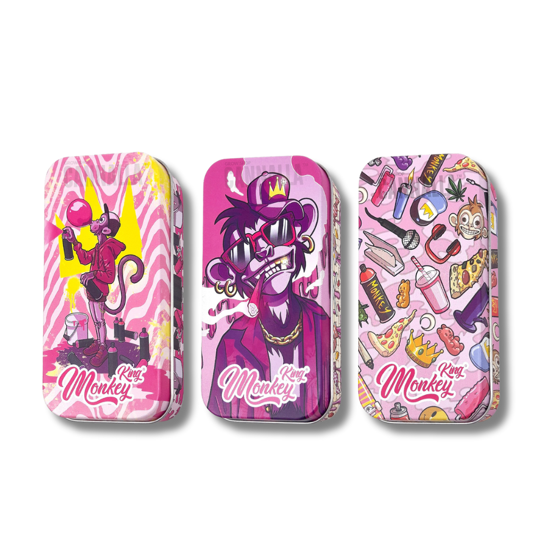 MONKEY KING CAJA METAL "ANIMALS ROSA"