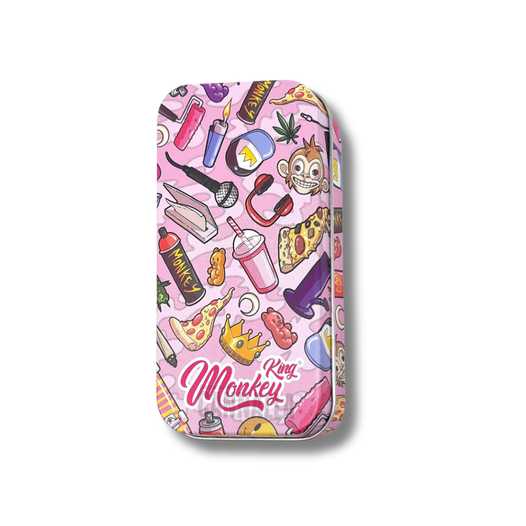 MONKEY KING CAJA METAL "ANIMALS ROSA"