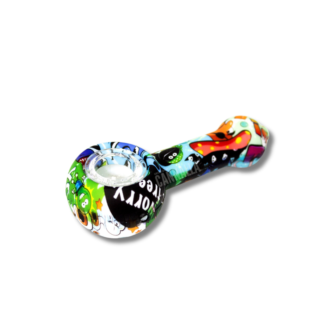 PIPA CRISTAL SILICONA " MIX DIBUJOS"