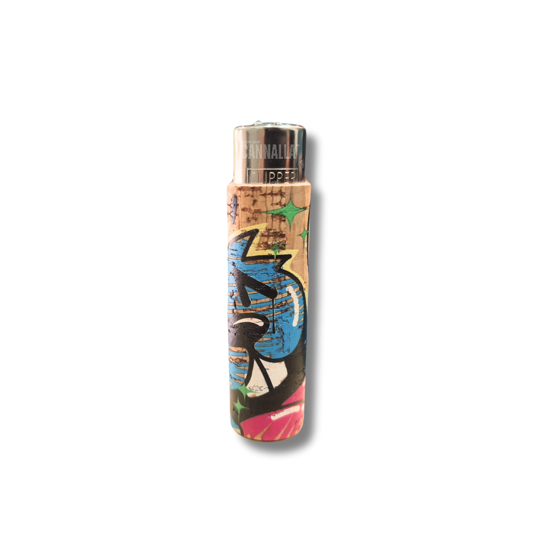 CLIPPER MECHERO FUNDA CORCHO "STREET ART"