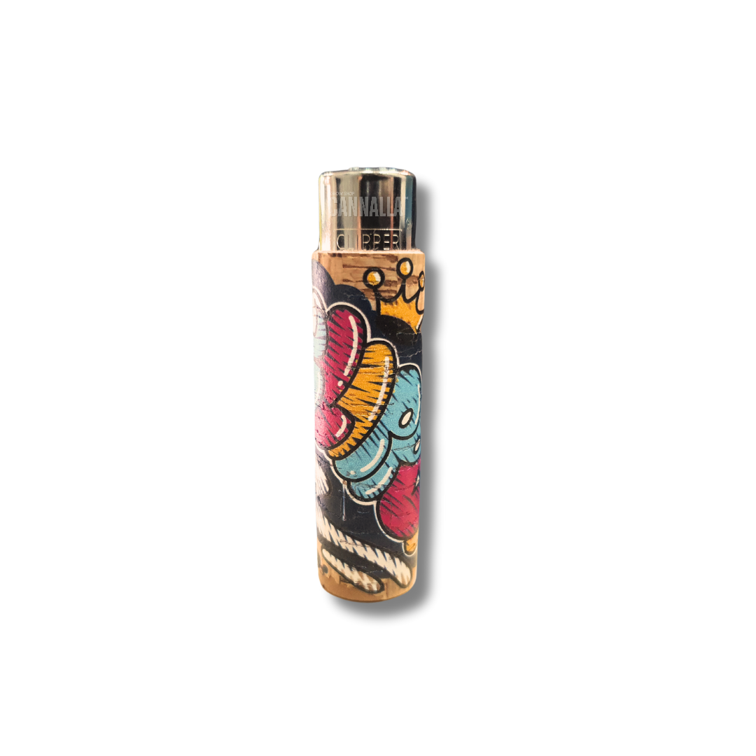 CLIPPER MECHERO FUNDA CORCHO "STREET ART"