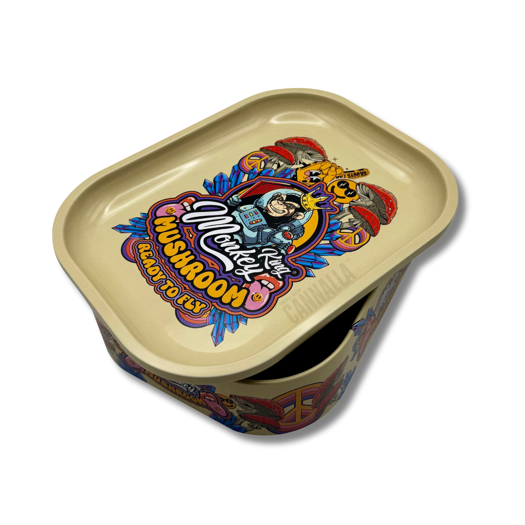 MONKEY KING CAJA METAL + BANDEJA "MUSHROOM"