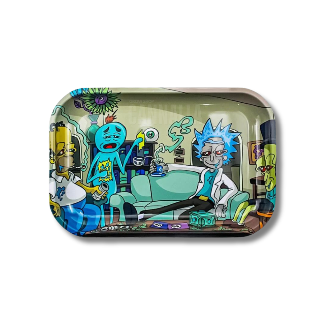 BANDEJA METAL "RICK, MORTY & HOMER"