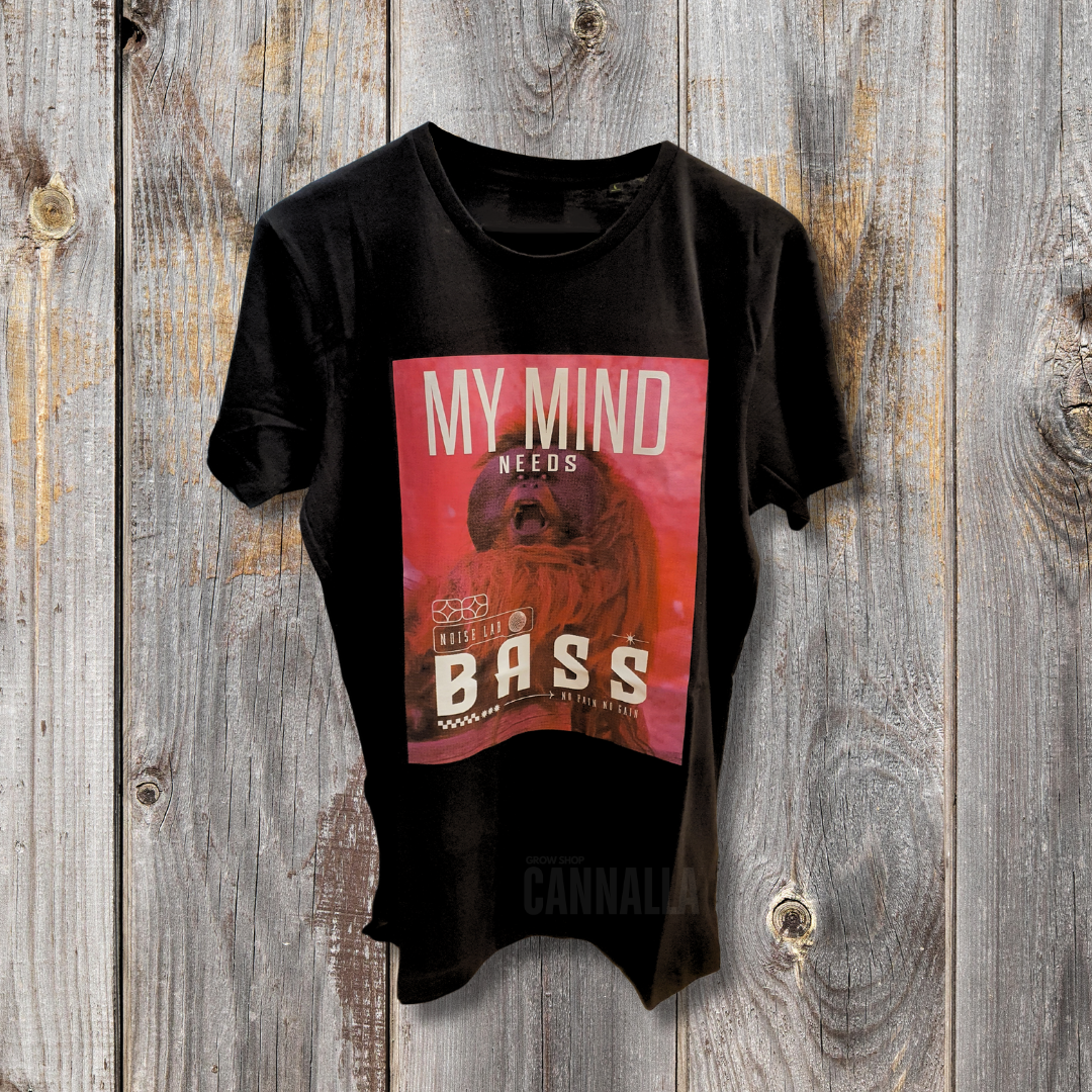 CAMISETA NO PAIN NO GAIN "MY MIND NEEDS BASS"