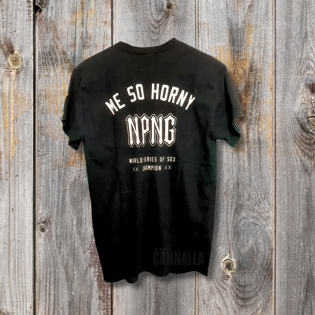 CAMISETA NO PAIN NO GAIN NEGRO "ME SO HORNY"